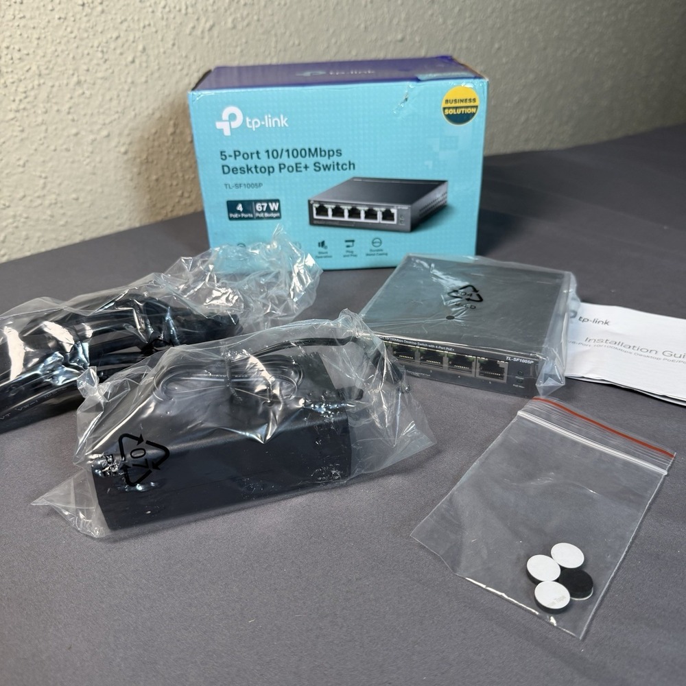 TP-Link TL-SF1005P 5-Port 10/100Mbps Desktop Switch with 4-Port PoE+